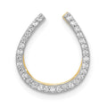 14k 1/6 carat Diamond Horseshoe Chain Slide, 0.155 ct