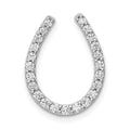 14k White Gold 1/3 carat Lab Grown Diamond VS/SI+ G+ Complete Horseshoe Chain Slide Pendant, 0.328 ct, 17.35 x 13.55 mm
