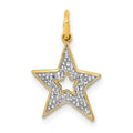 14k 1/20 carat Diamond Star Charm, 0.05 ct