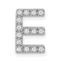 14K  White Gold Diamond Letter E Initial Charm, 0.15 ct, 11.76 x 7.54 mm