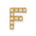 14K  Diamond Letter F Initial Charm, 0.1 ct, 10.73 x 8.52 mm