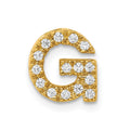 14K  Diamond Letter G Initial Charm, 0.15 ct, 10.11 x 9.24 mm