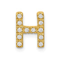 14K  Diamond Letter H Initial Charm, 0.12 ct, 10.71 x 8.26 mm