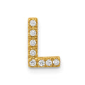 14K  Diamond Letter L Initial Charm, 0.08 ct, 10.55 x 7.07 mm