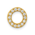 14K  Diamond Letter O Initial Charm, 0.14 ct, 10.38 x 9.97 mm