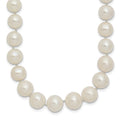 14k 7.5-9mm White Freshwater Cultured Pearl Graduated 18 inch Necklace, 18 mm