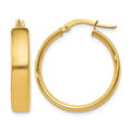 14k 4.75x25mm Polished Tube Hoop Earrings, 21 x 4.75 mm