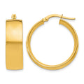14k 7.75x25mm Polished Large Tube Hoop Earrings, 21 x 7.75 mm