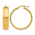 14k 6.75x30mm Polished Tube Hoop Earrings, 26 x 6.75 mm