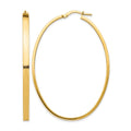 14k 3x55mm Polished Large Oval Tube Hoop Earrings, 55 x 3 mm