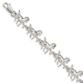 Sterling Silver Horses Bracelet, 7 x 12 mm
