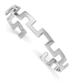 Sterling Silver Rhodium-plated Polished Fancy Cuff Bangle, 8.75 mm