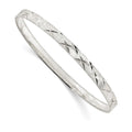 Sterling Silver 5mm Diamond Cut Slip-on Bangle, 8 x 5 mm, 6.95 g