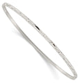 Sterling Silver Diamond Cut Slip-on Bangle, 8 x 2.5 mm, 4.21 g