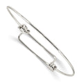 Sterling Silver Polished Expandable Slip-On Bangle, 7.5 x 1.5 mm