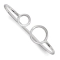 Sterling Silver Rhodium-plated Polished Circles Palm Bangle, 7.75 x 3 mm