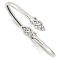 Sterling Silver Celtic Flexible Bangle Bracelet, 4 mm