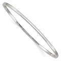 Sterling Silver 2mm Squared Edge Slip-on Bangle Bracelet, 2 mm