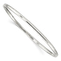 Sterling Silver 3.25mm Slip-on Bangle Bracelet, 3.25 mm