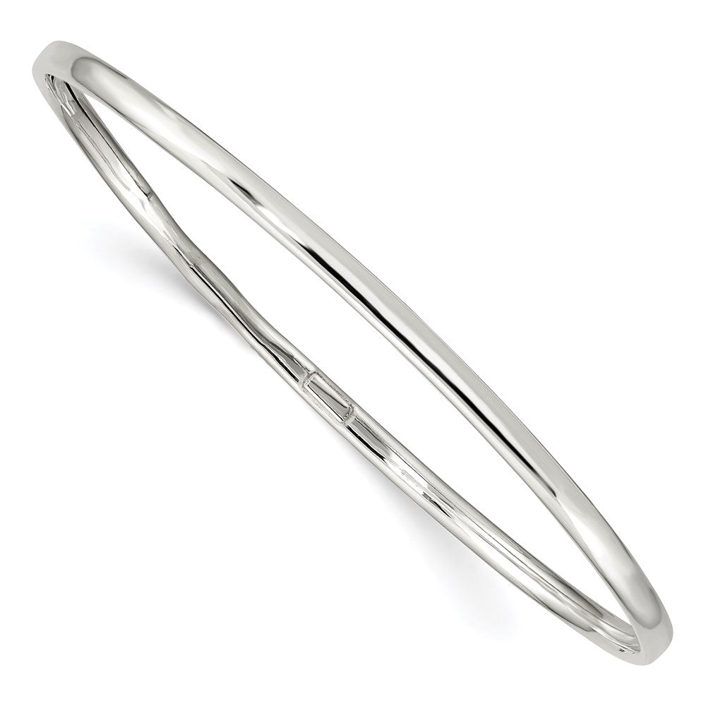 Sterling Silver 3.25mm Slip-on Bangle Bracelet, 3.25 mm