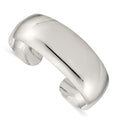 Sterling Silver Solid Polished Plain Cuff Bangle Bracelet, 7 x 21 mm