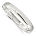 Sterling Silver 9mm Solid Polished Plain Slip-On Bangle Bracelet, 9 mm