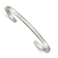 Sterling Silver 4mm Cuff Bangle, 7 x 4 mm