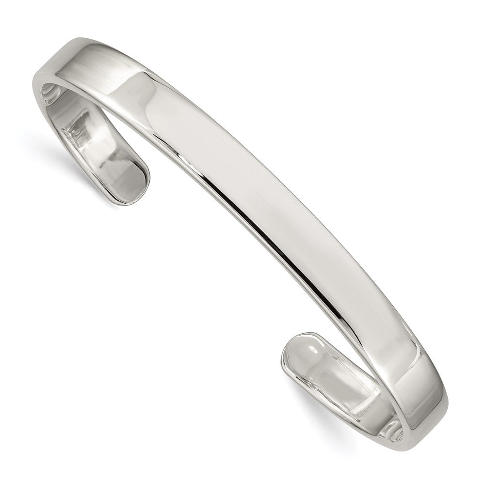 Sterling Silver 7mm Cuff Bangle, 7.5 x 7 mm