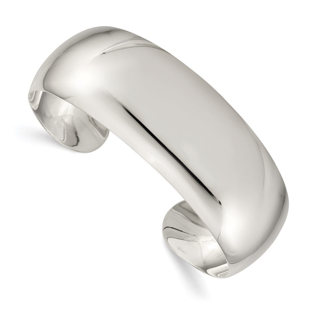 Sterling Silver 21mm Cuff Bangle, 7.5 x 21 mm