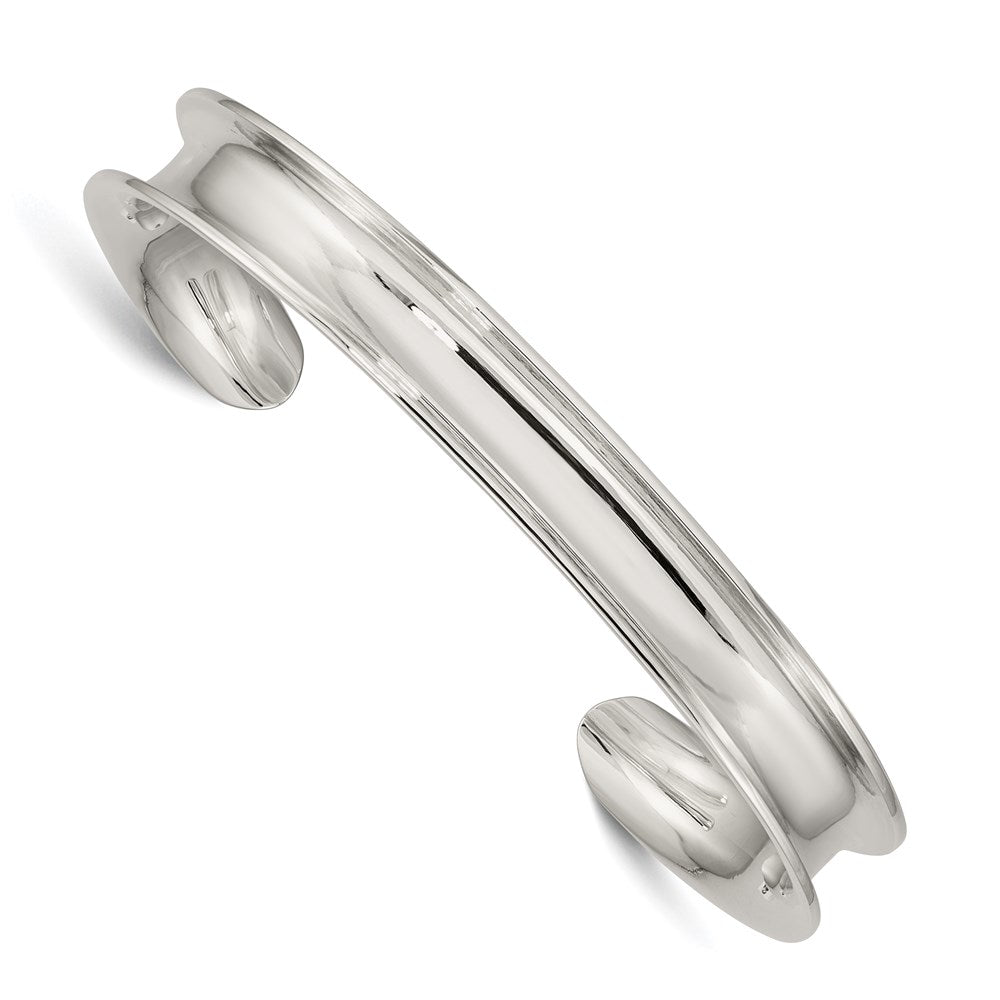 Sterling Silver 8.5mm Cuff Bangle, 8.5 mm