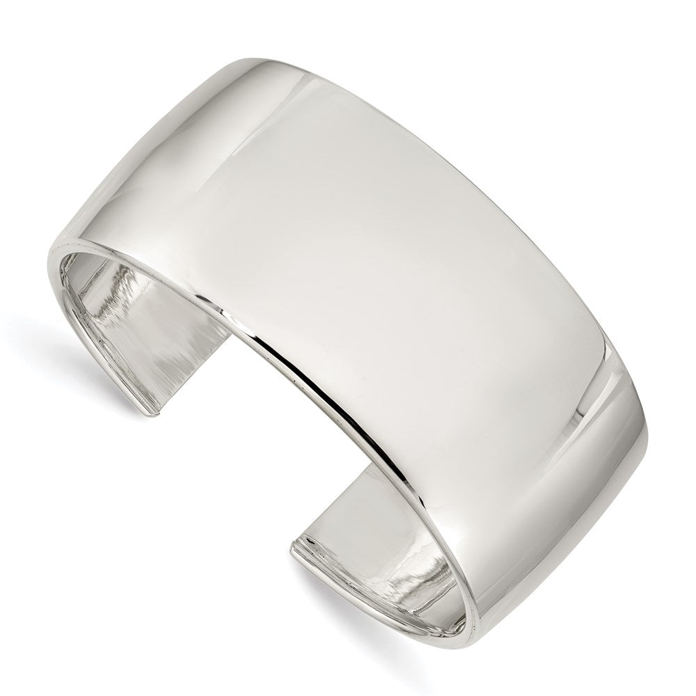 Sterling Silver 30mm Cuff Bangle Bracelet, 30 mm, 27.45 g