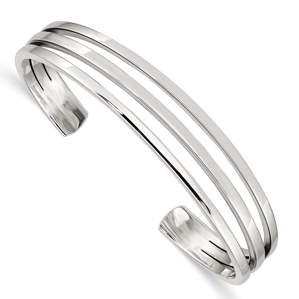 Sterling Silver Cuff Bangle Bracelet, 16 mm