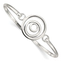 Sterling Silver Mutli-circle Bangle Bracelet, 7.5 x 3 mm