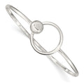 Sterling Silver Circle Bangle Bracelet, 3 mm
