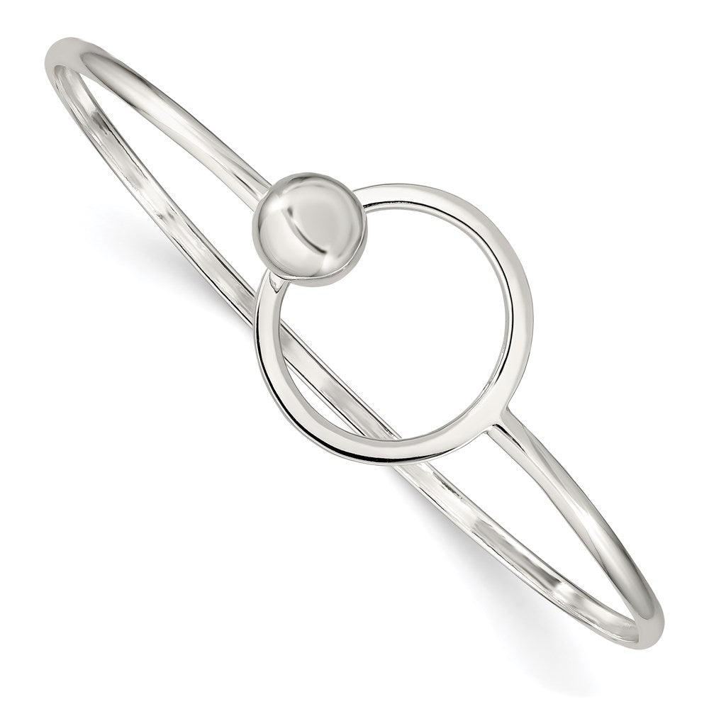 Sterling Silver Circle Bangle Bracelet, 3 mm