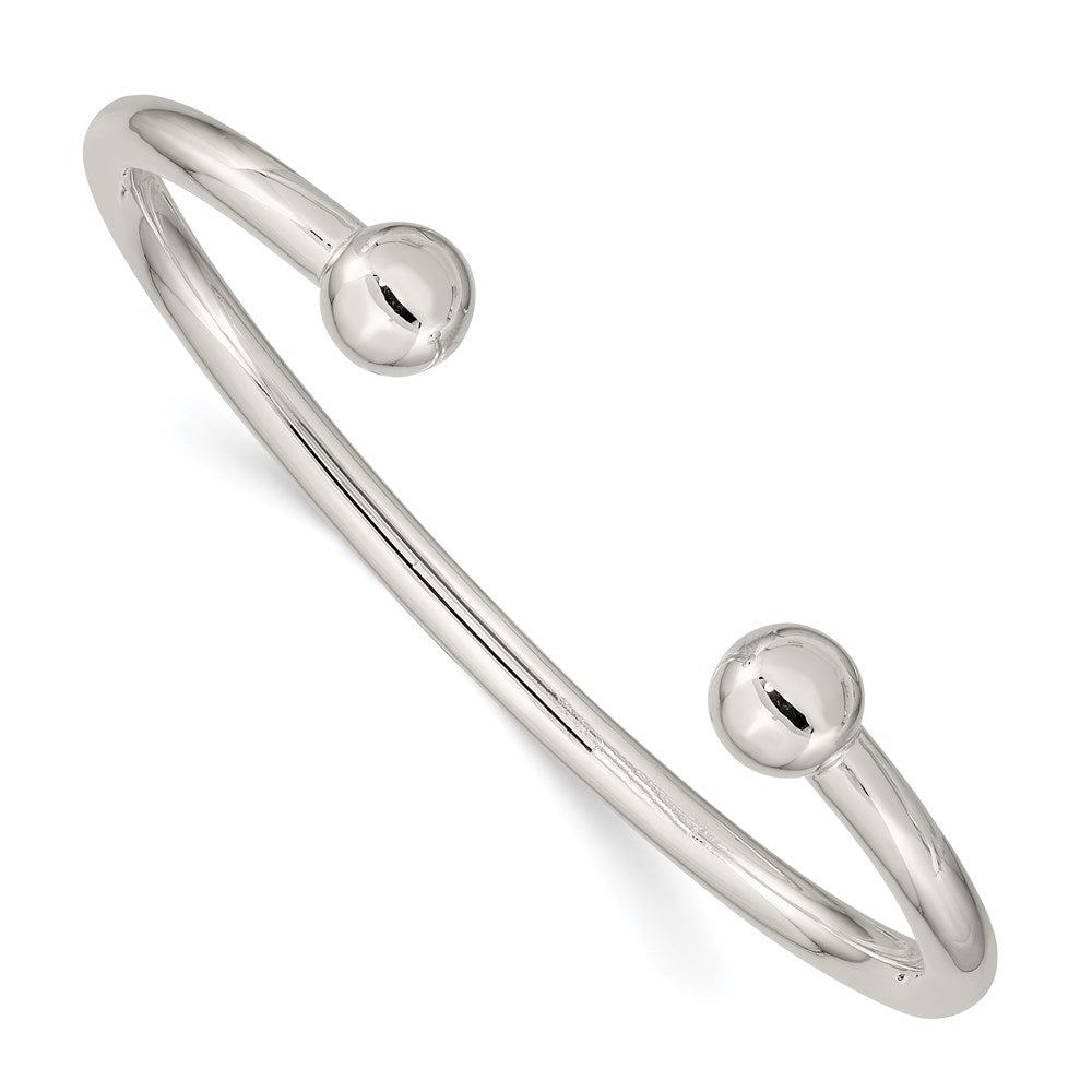 Sterling Silver 4mm Bangle Bracelet, 4 mm