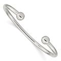 Sterling Silver Cuff Bangle Bracelet, 4 mm