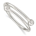 Sterling Silver Polished Flexible Baby Bangle Bracelet, 8 mm