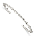 Sterling Silver Twist Cuff Bangle, 4 mm