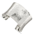 Sterling Silver 39.5mm Hammered Cuff Bangle, 39.5 mm