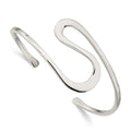 Sterling Silver Abstract Cuff Bangle, 3 mm