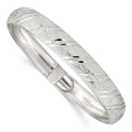 Sterling Silver 10.5mm Polished D/C Flexible Bangle, 8 x 10.5 mm
