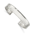 Sterling Silver 10mm Polished Cuff Bangle, 10 mm