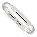 Sterling Silver 8mm Polished Flexible Bangle, 8.75 x 8 mm