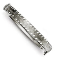 Sterling Silver 8mm Brushed & D/C Hollow Hinged Black Rhodium Bangle, 7.25 x 7.8 mm