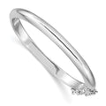 Sterling Silver RH-plated Polished 4mm w/ Safety Hinged Children's Bangle, 4 mm, 6.71 g