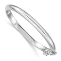 Sterling Silver RH-plated Polished 4mm w/ Safety Hinged Children's Bangle, 4 mm, 7.08 g