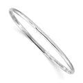 Sterling Silver RH-plated Polished 2mm Slip-on Children's Bangle Bracelet, 2 mm