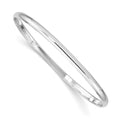Sterling Silver RH-plated Polished 3mm Slip On Children's Bangle Bracelet, 3 mm