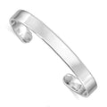 Sterling Silver Rhodium-plated Polished 6mm Children's Cuff Bangle, 6 mm, 5.54 g